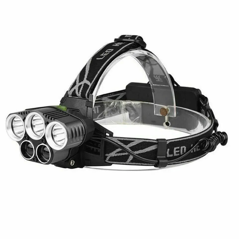 LUMENSMAX™ 25000LM Ultra Bright Waterproof USB Rechargeable Headlamp 5X T6